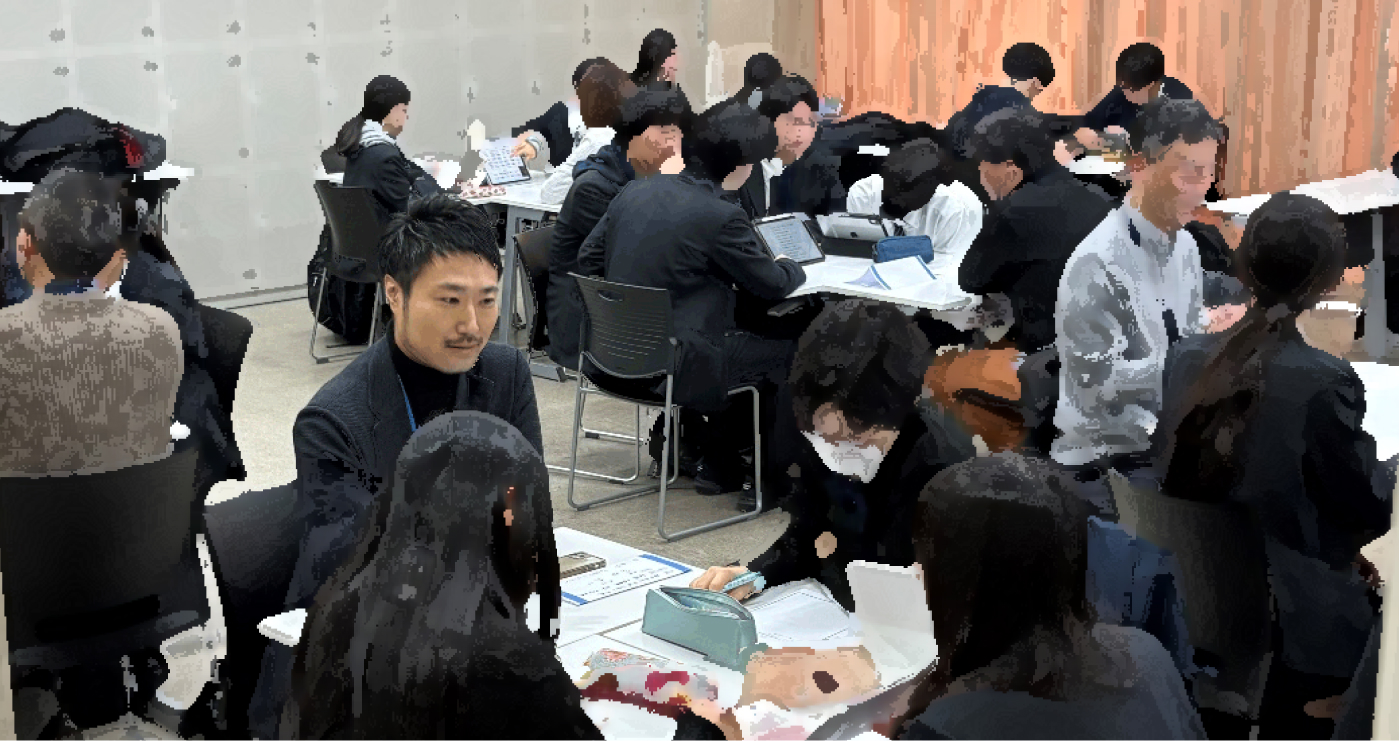 TIB Students サポーターの吉田 大一 氏と生徒たち
